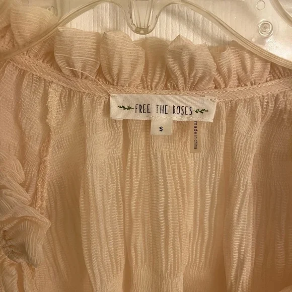 Free the Roses Sheer Ruffled Blouse - Picture 9 of 9